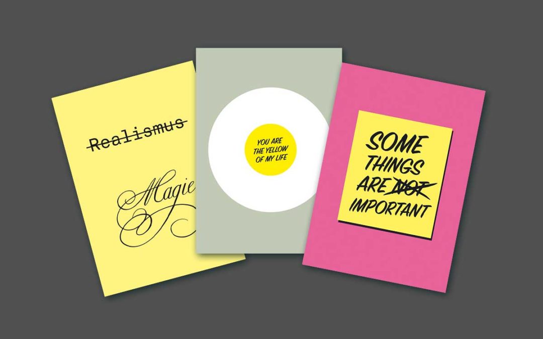 Drei neue Spruchkarten