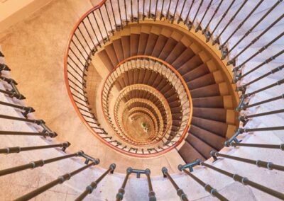 Postkarte Wendeltreppe